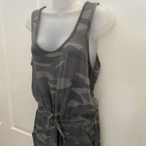 NEW wTag-SPLENDID Green Camouflage Tank Jumpsuit M